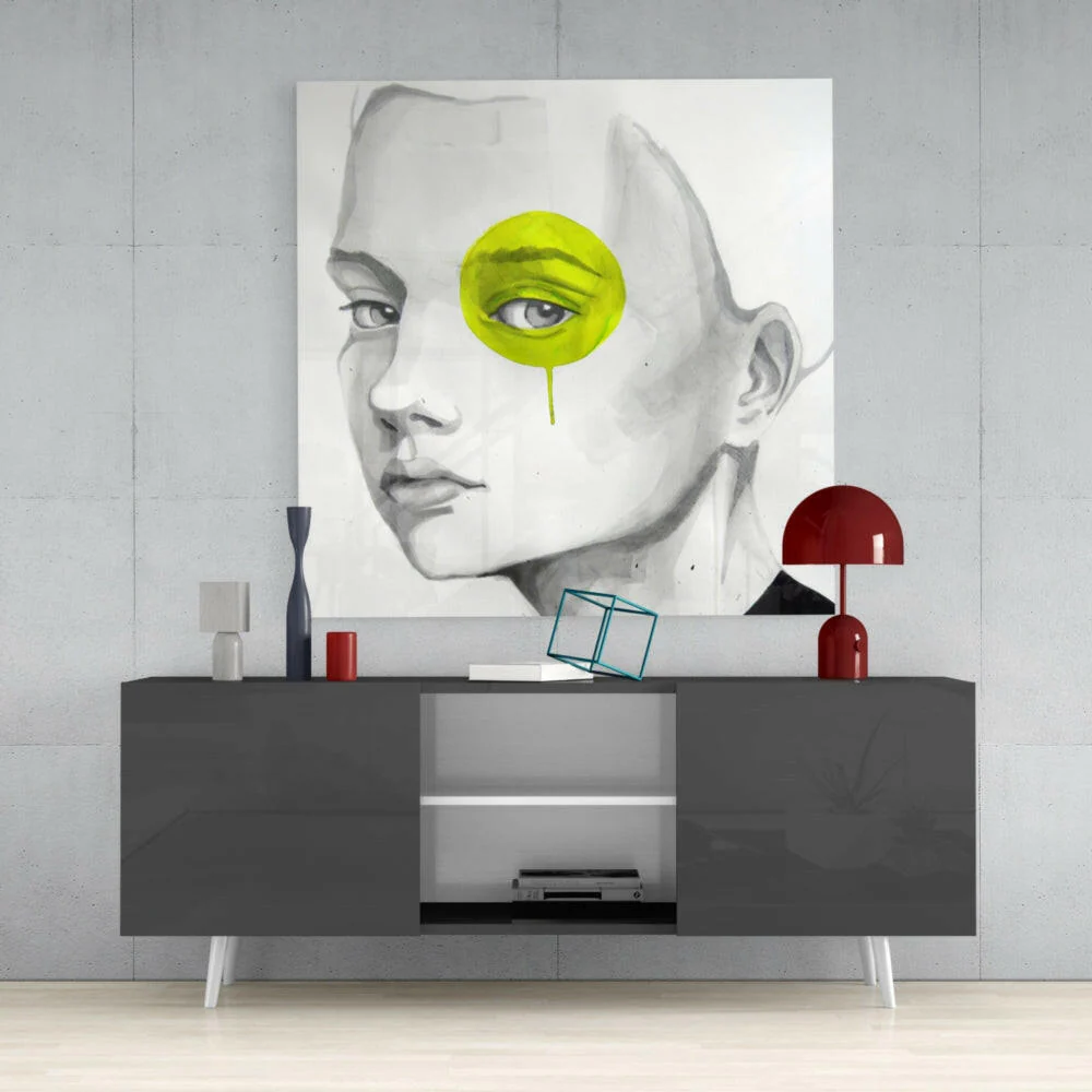 Yellow Look Glass Wall Art - Image 4