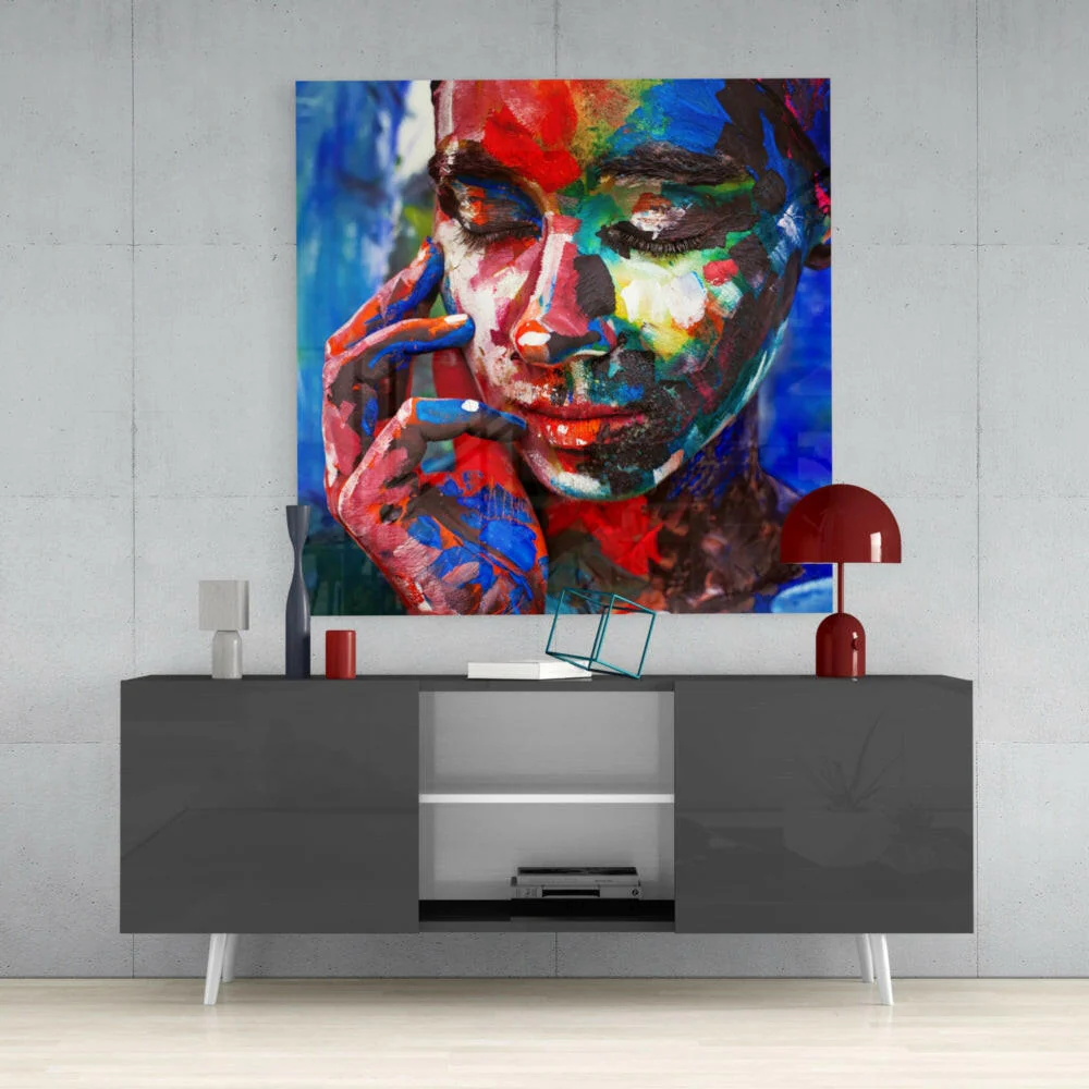 Colored Sadness Glass Wall Art - Image 4