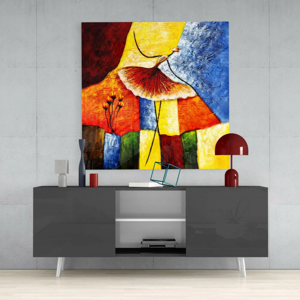 Abstract Glass Wall Art - Image 4