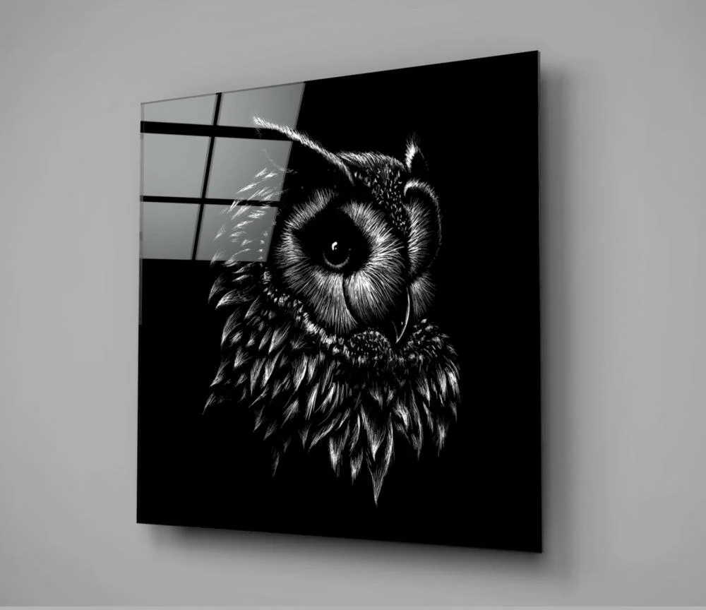 Owl Glass Wall Art - Image 3