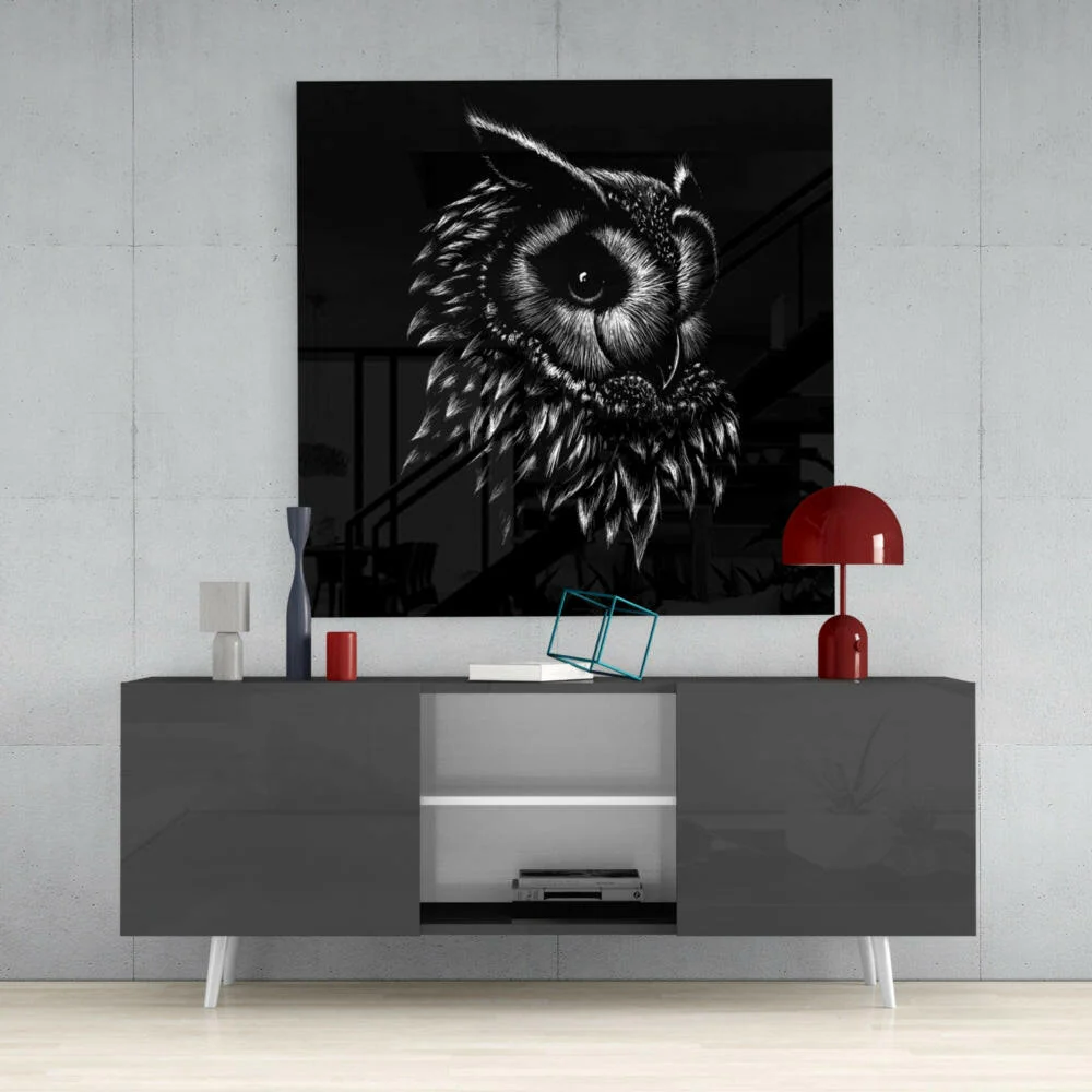 Owl Glass Wall Art - Image 4