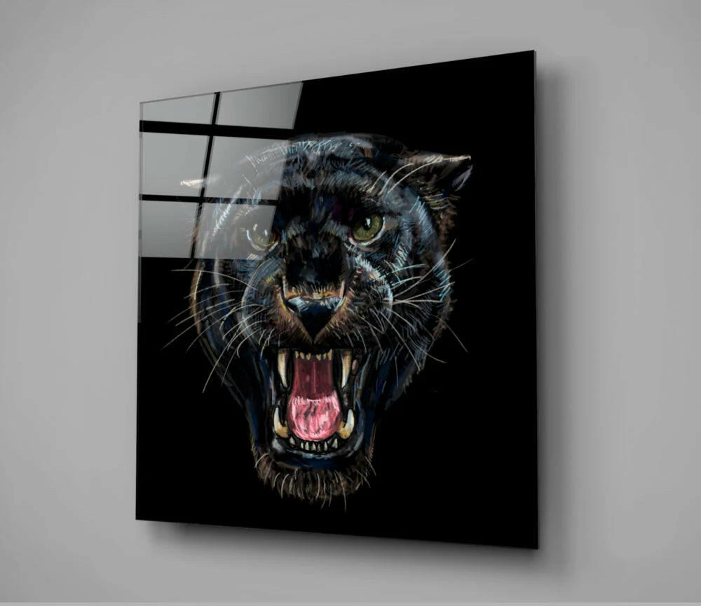 Jaguar Glass Wall Art - Image 3