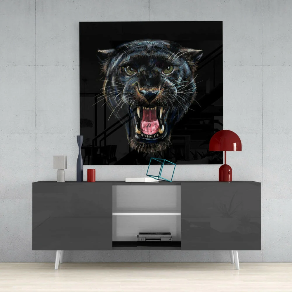 Jaguar Glass Wall Art - Image 4