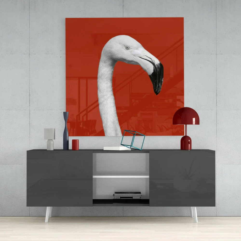 Flamingo Glass Wall Art - Image 4