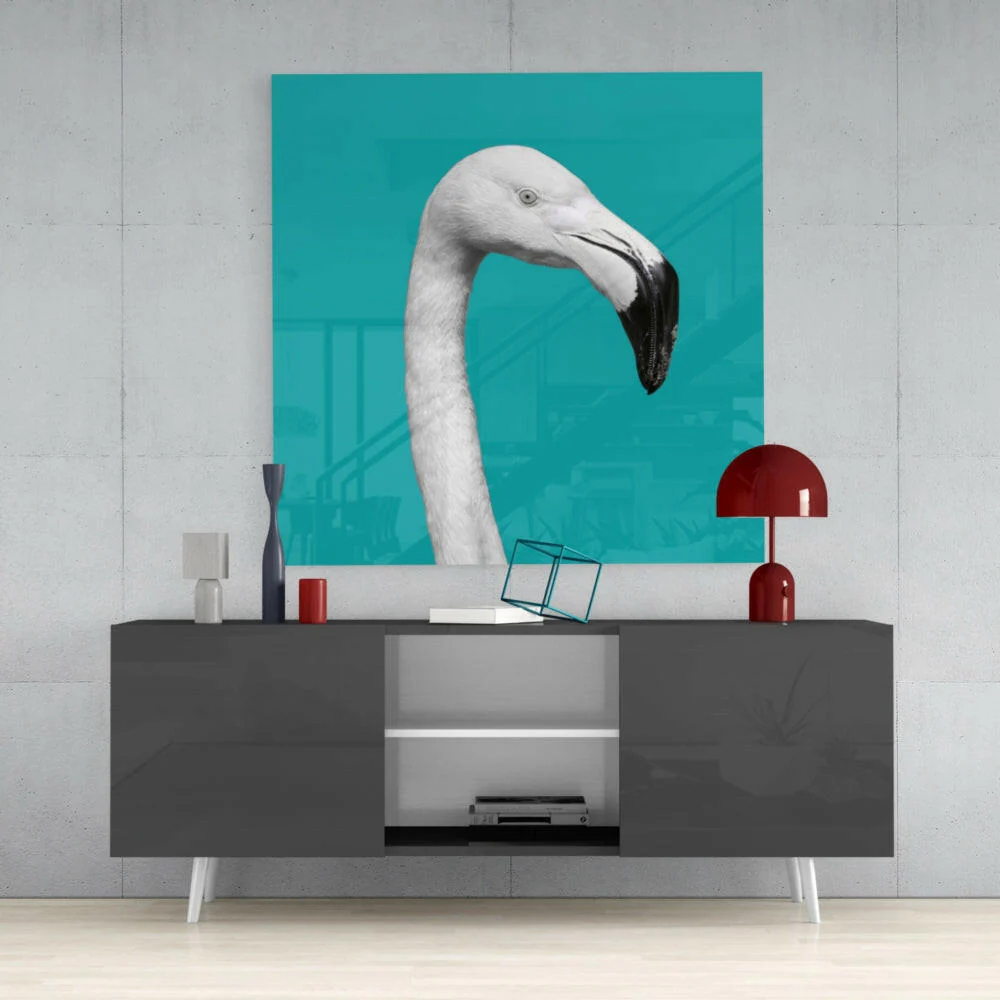 Flamingo Glass Wall Art - Image 4