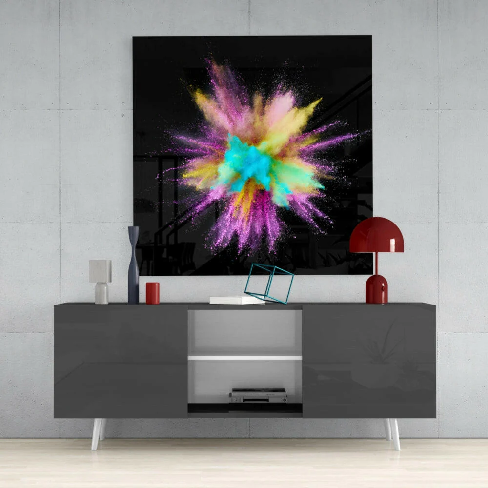 Color Explosion Glass Wall Art - Image 4