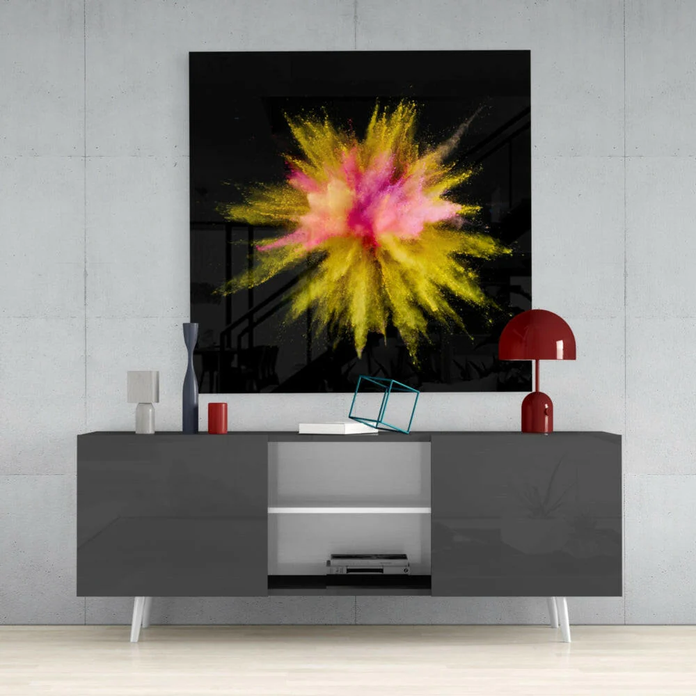 Color Explosion Glass Wall Art - Image 4