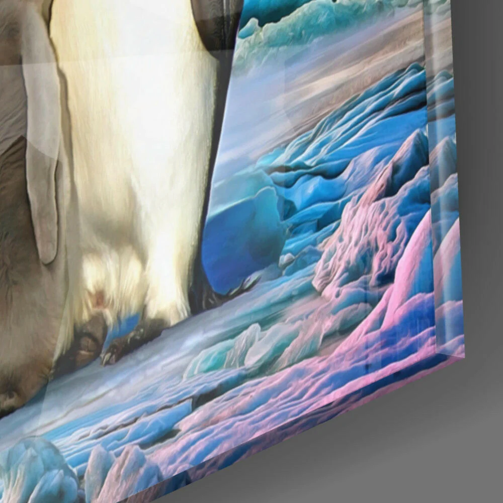 Penguin Family Glass Wall Art - Image 2