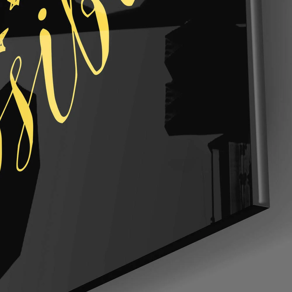 “Always Believe in the Impossible” Glass Wall Art - Image 2