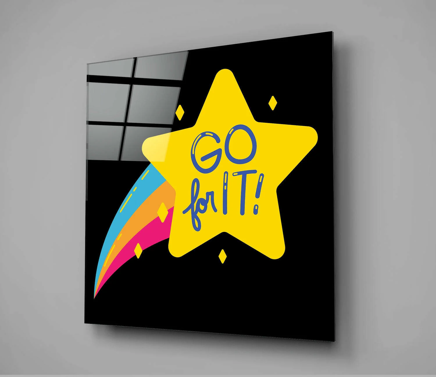 “Go for It” Glass Wall Art - Image 3