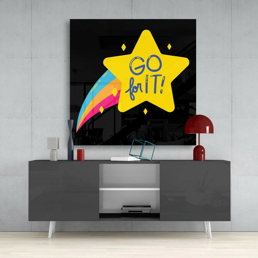 “Go for It” Glass Wall Art - Image 4