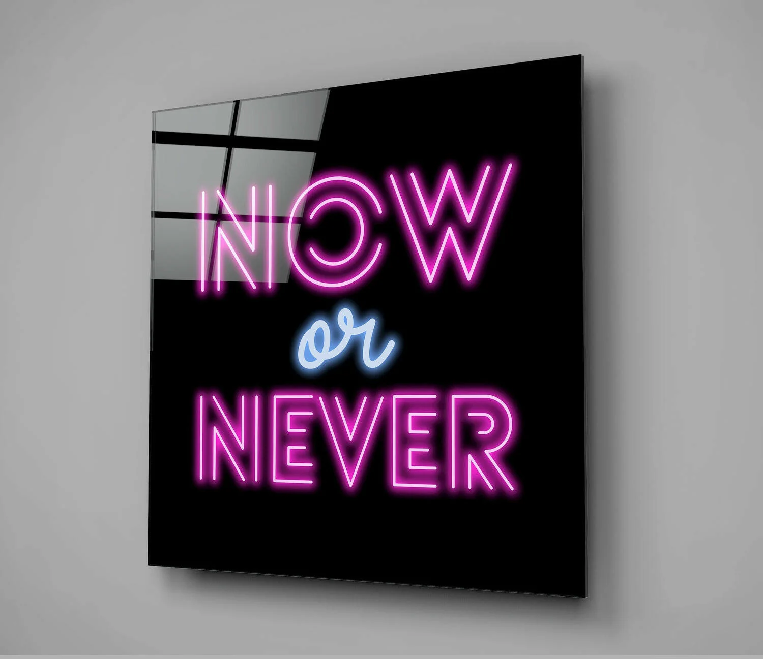 “Now or Never” Glass Wall Art - Image 3