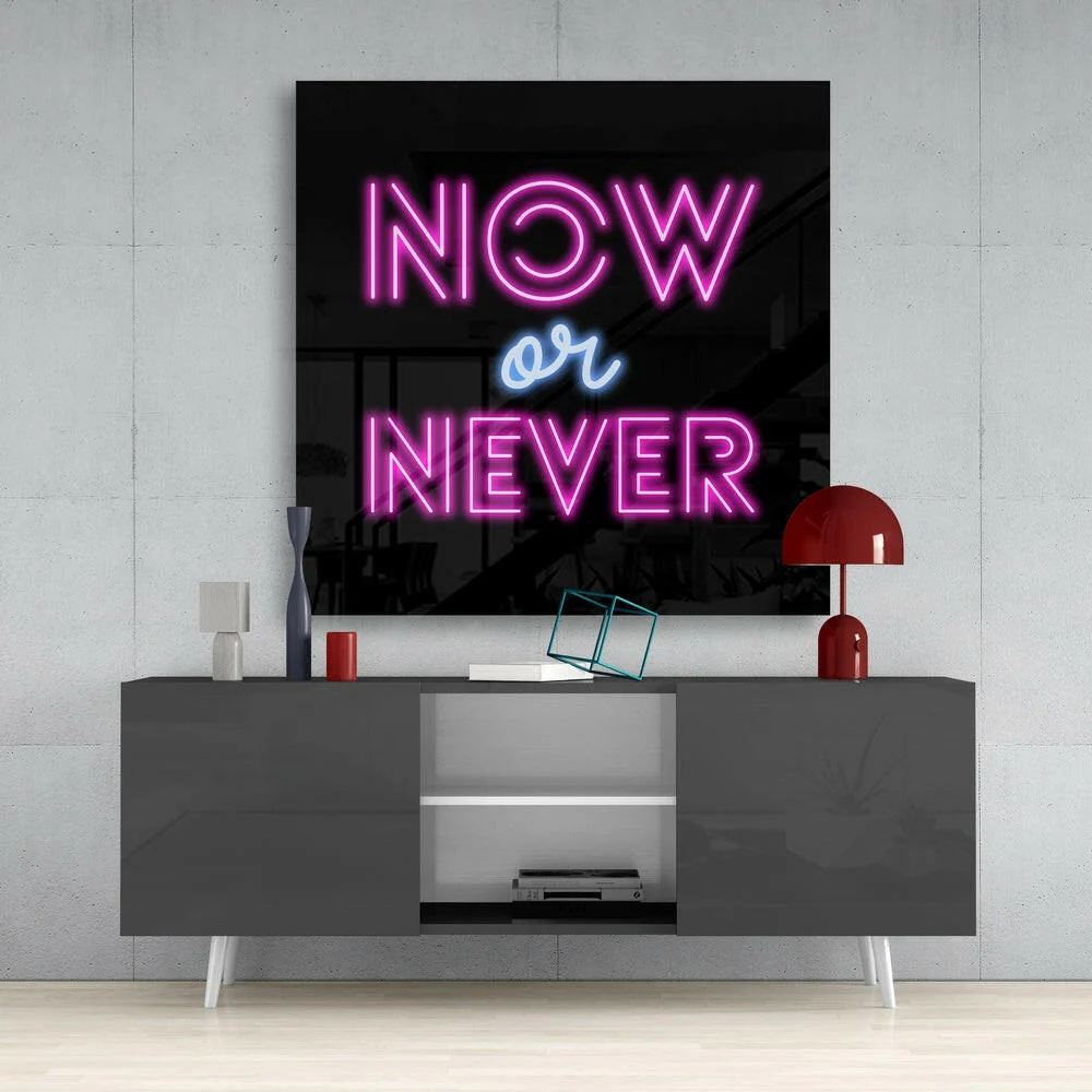 “Now or Never” Glass Wall Art - Image 4