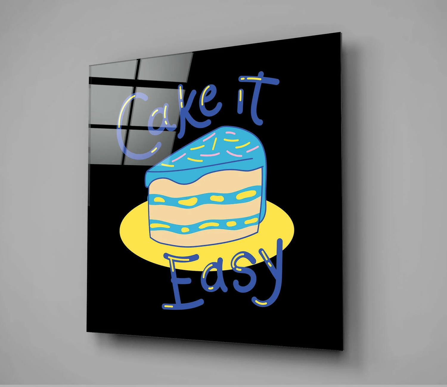 “Cake It Easy” Glass Wall Art - Image 3