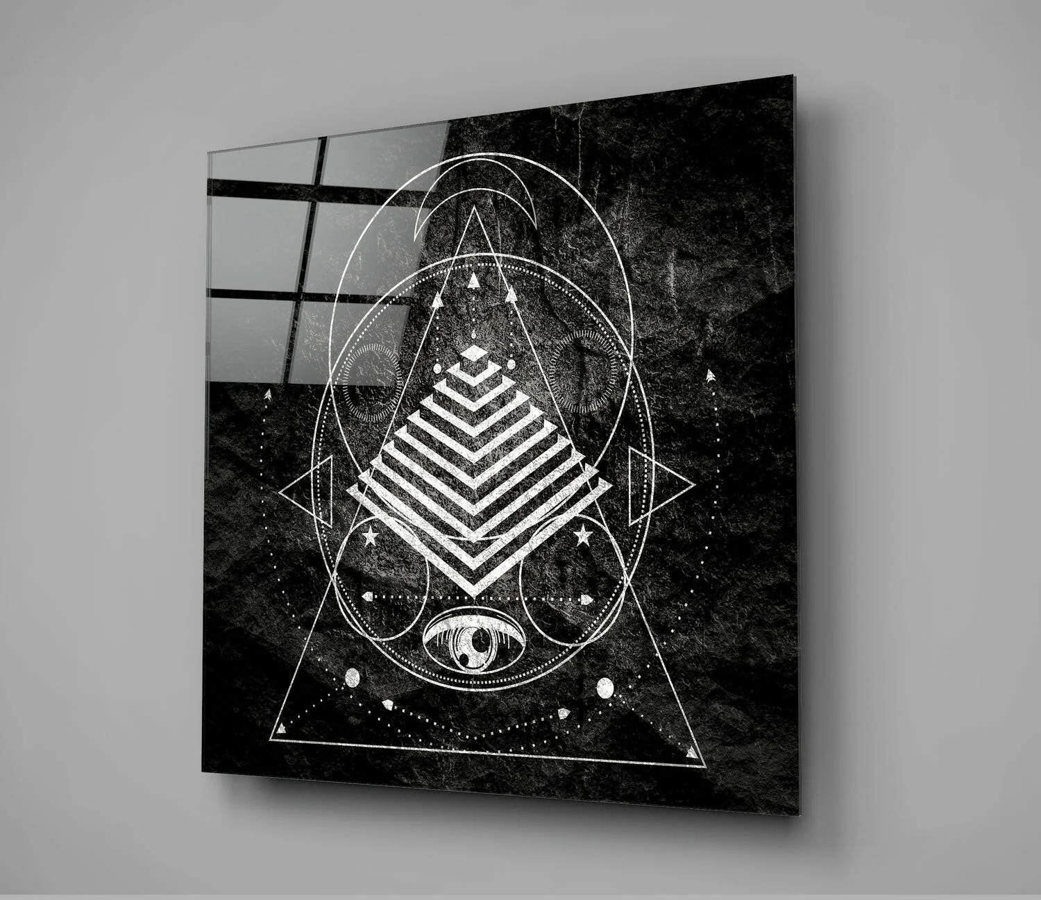 Lines of the Triangle Glass Wall Arts - Image 3