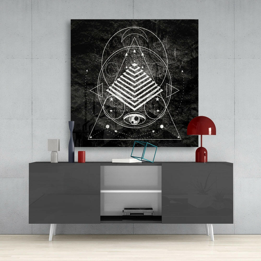Lines of the Triangle Glass Wall Arts - Image 4