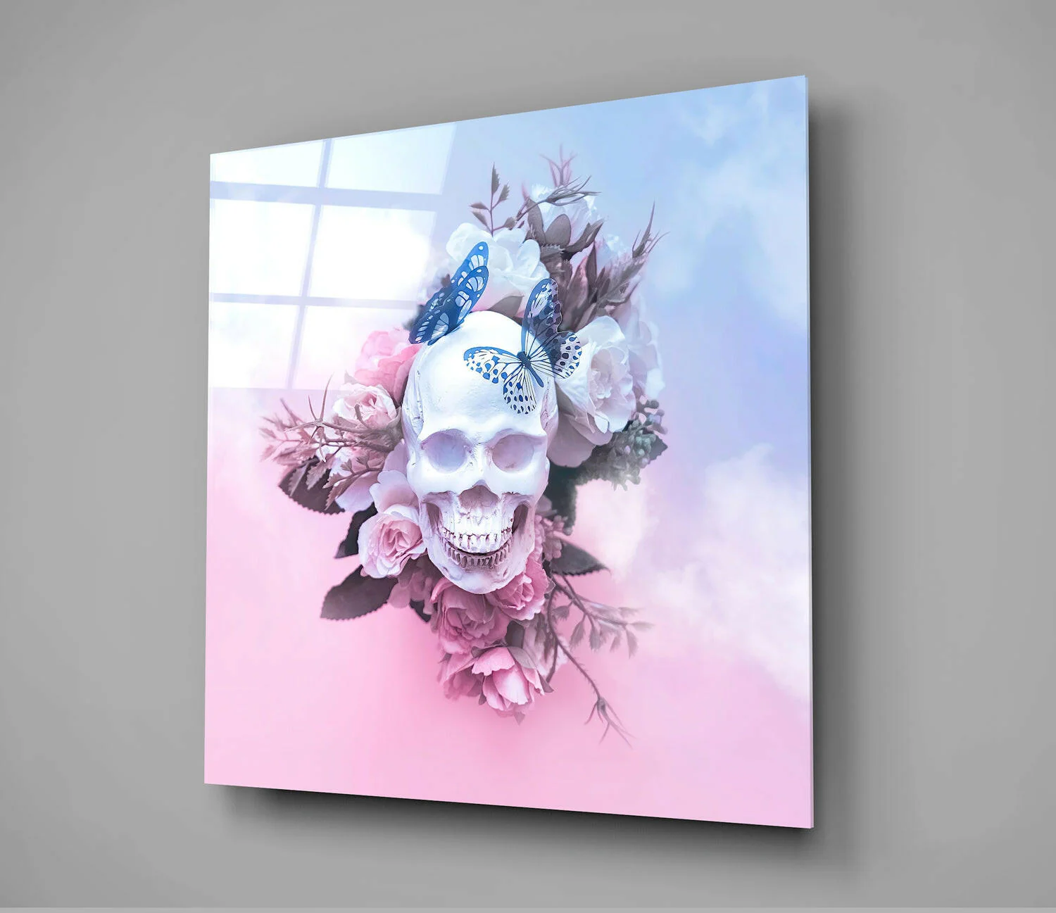 Flower Head Glass Wall Art - Image 3