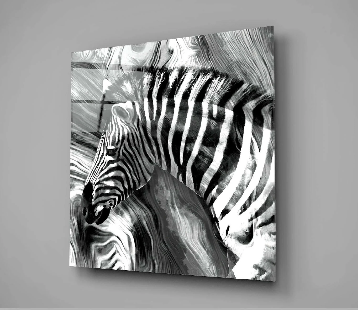Zebra Glass Wall Art - Image 3