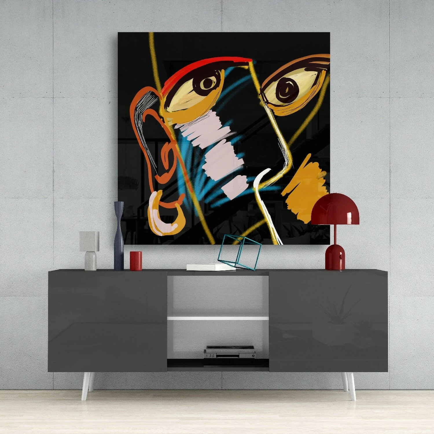 Abstract Reality Glass Wall Art - Image 4