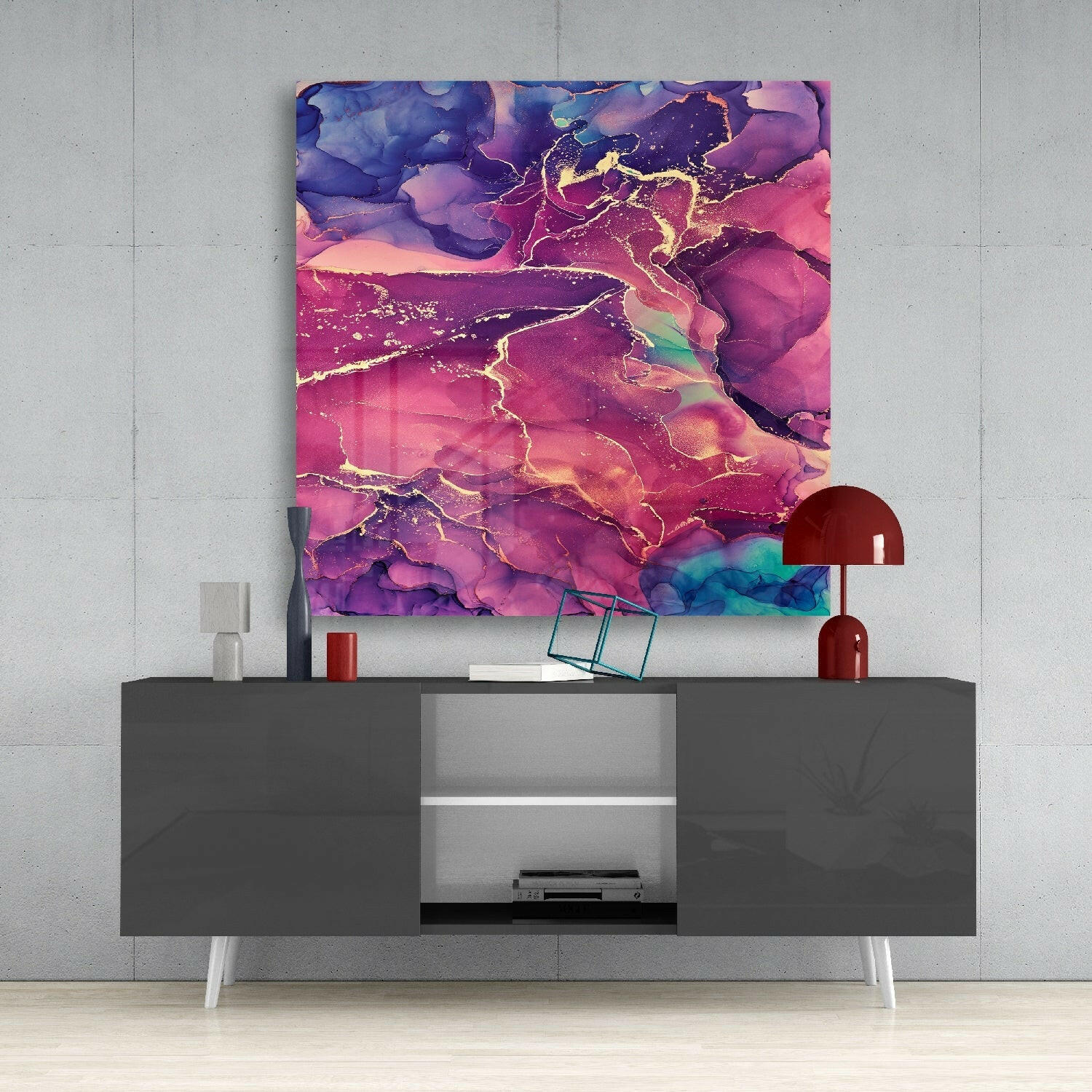 Glory of Pink Glass Wall Art - Image 4