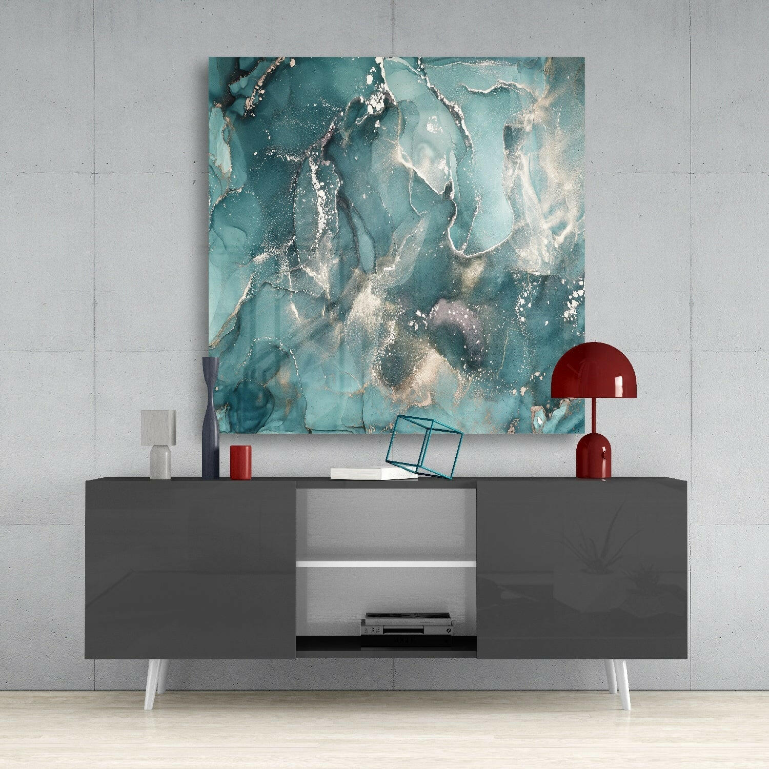 Abstract Glass Wall Art - Image 4