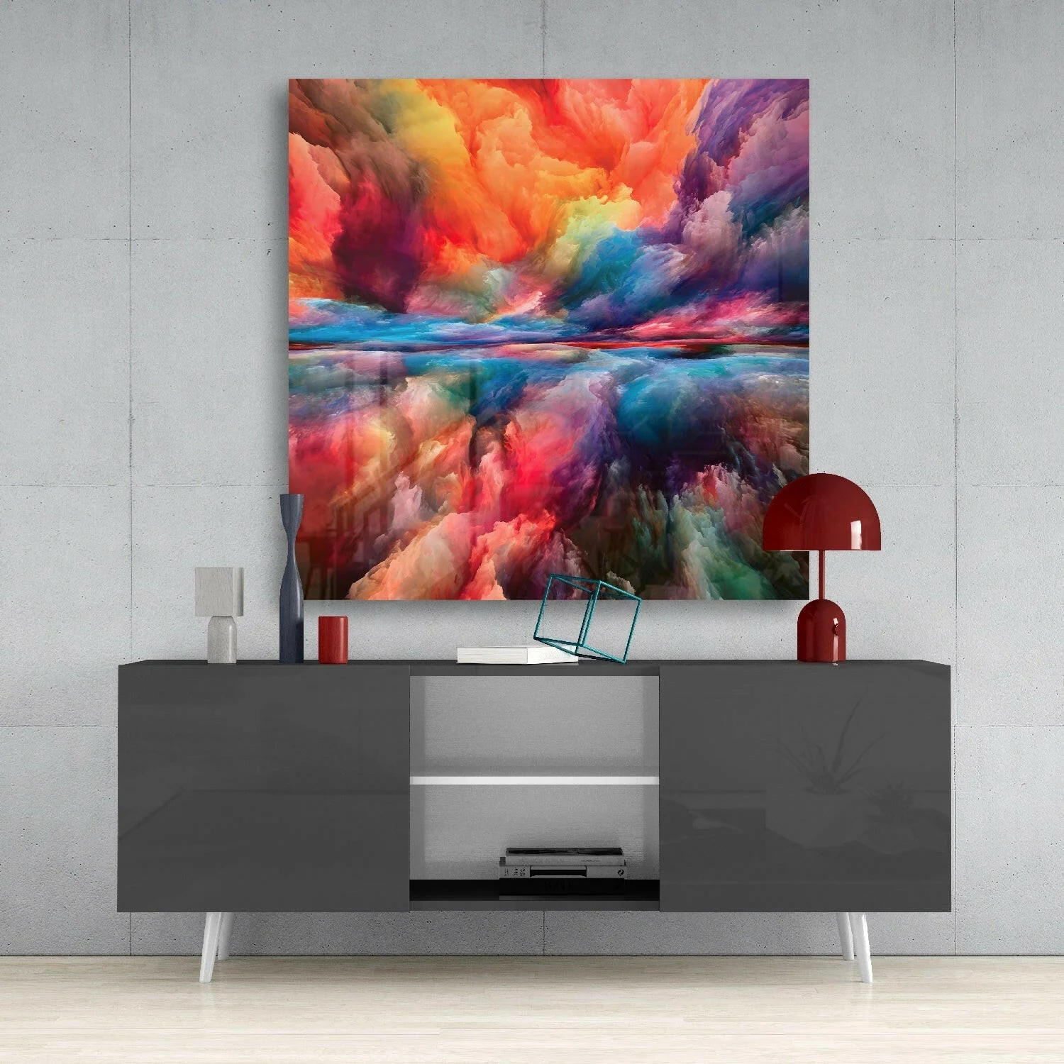 Color Explosion Glass Wall Art - Image 4