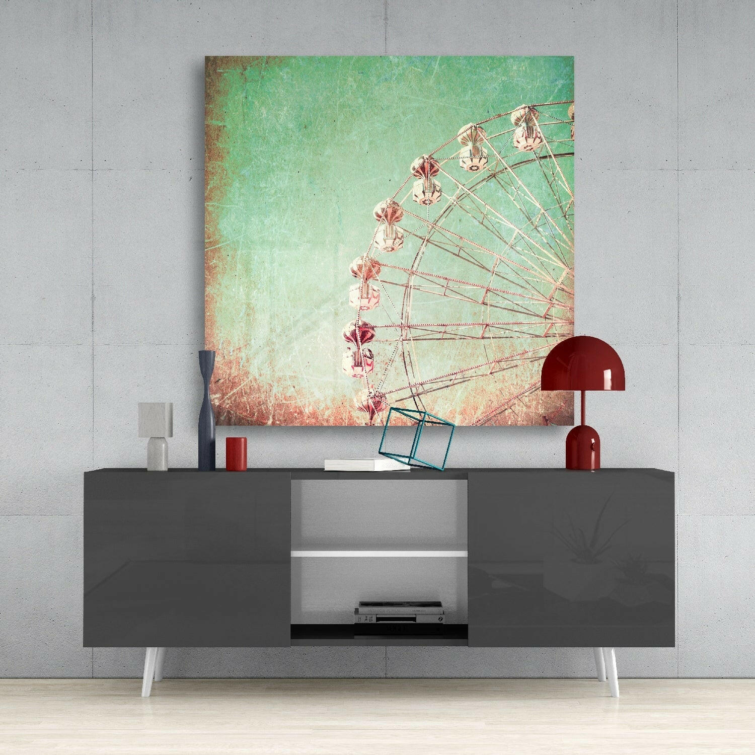 Ferris Wheel Glass Wall Art - Image 4