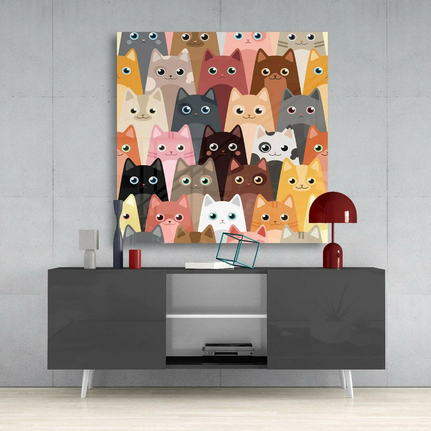 Cats Glass Wall Art - Image 4