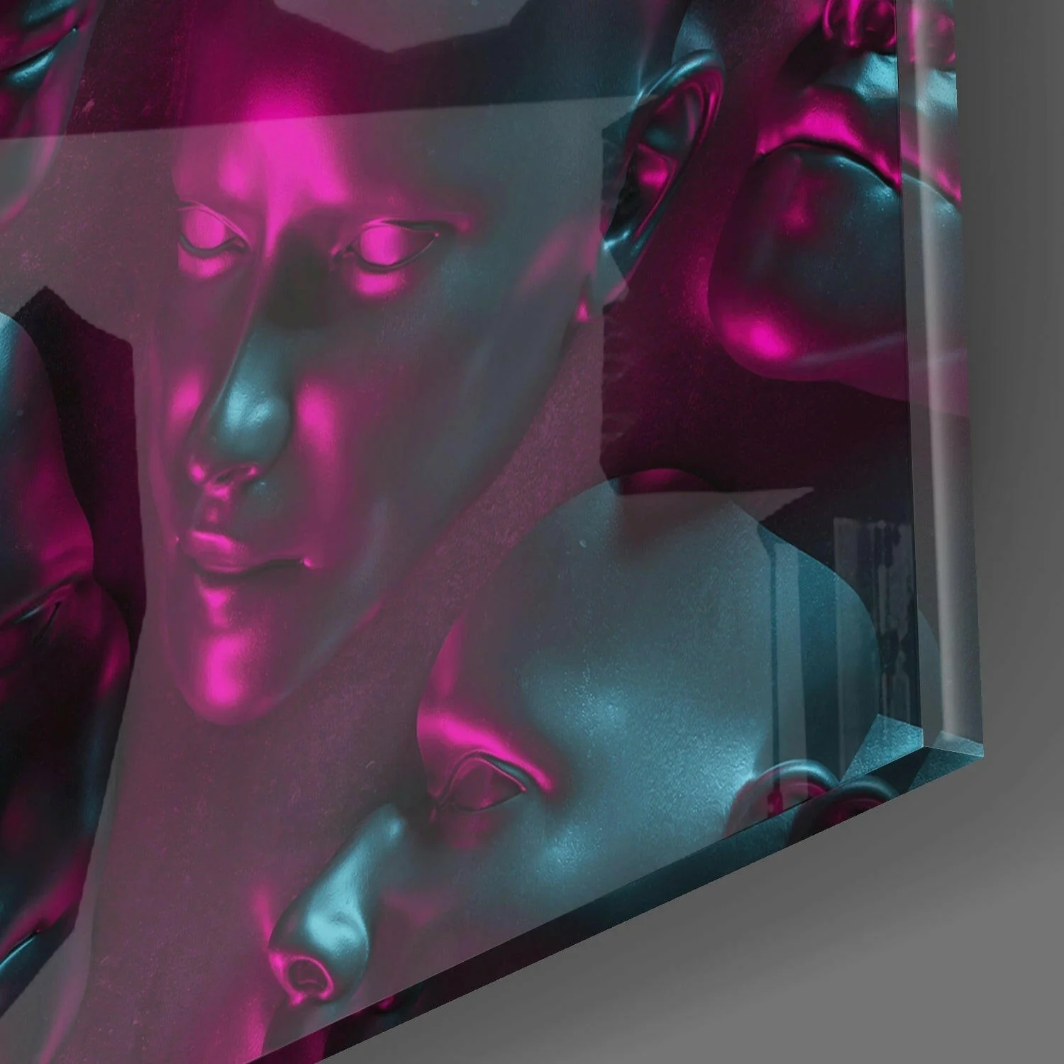 Metallic Faces Glass Wall Art - Image 2
