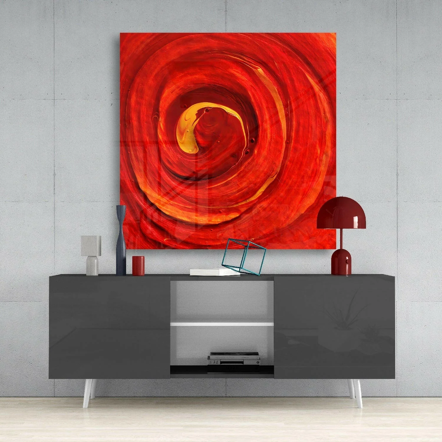 Cycle of Red Glass Wall Art - Image 4