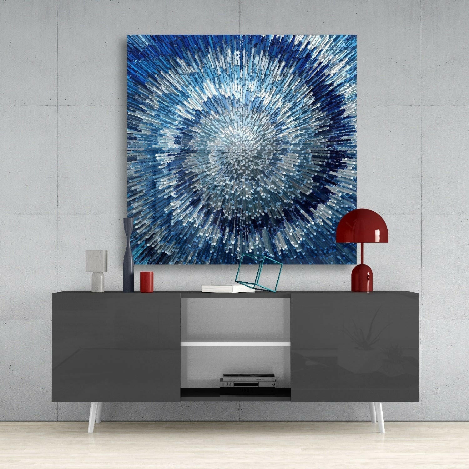 Cycle of Blue Glass Wall Art - Image 4