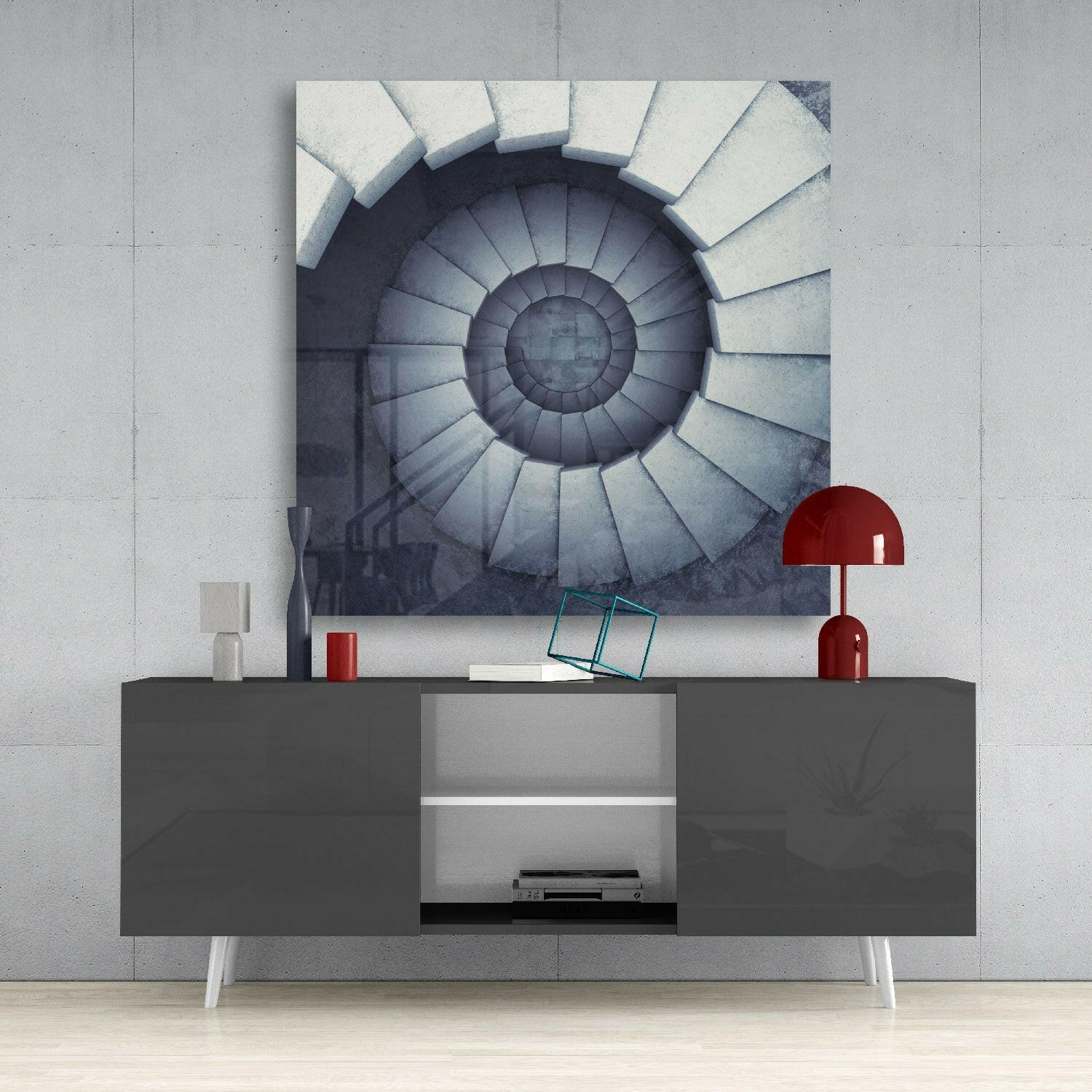 Endless Stairs Glass Wall Art - Image 4