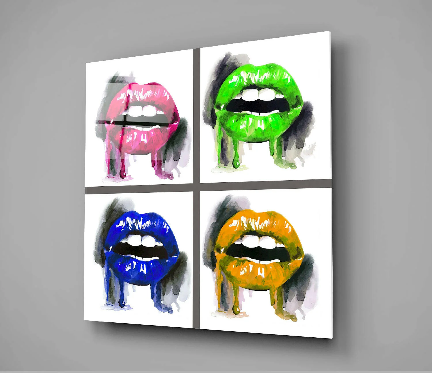 Colored Lips Glass Wall Art - Image 3