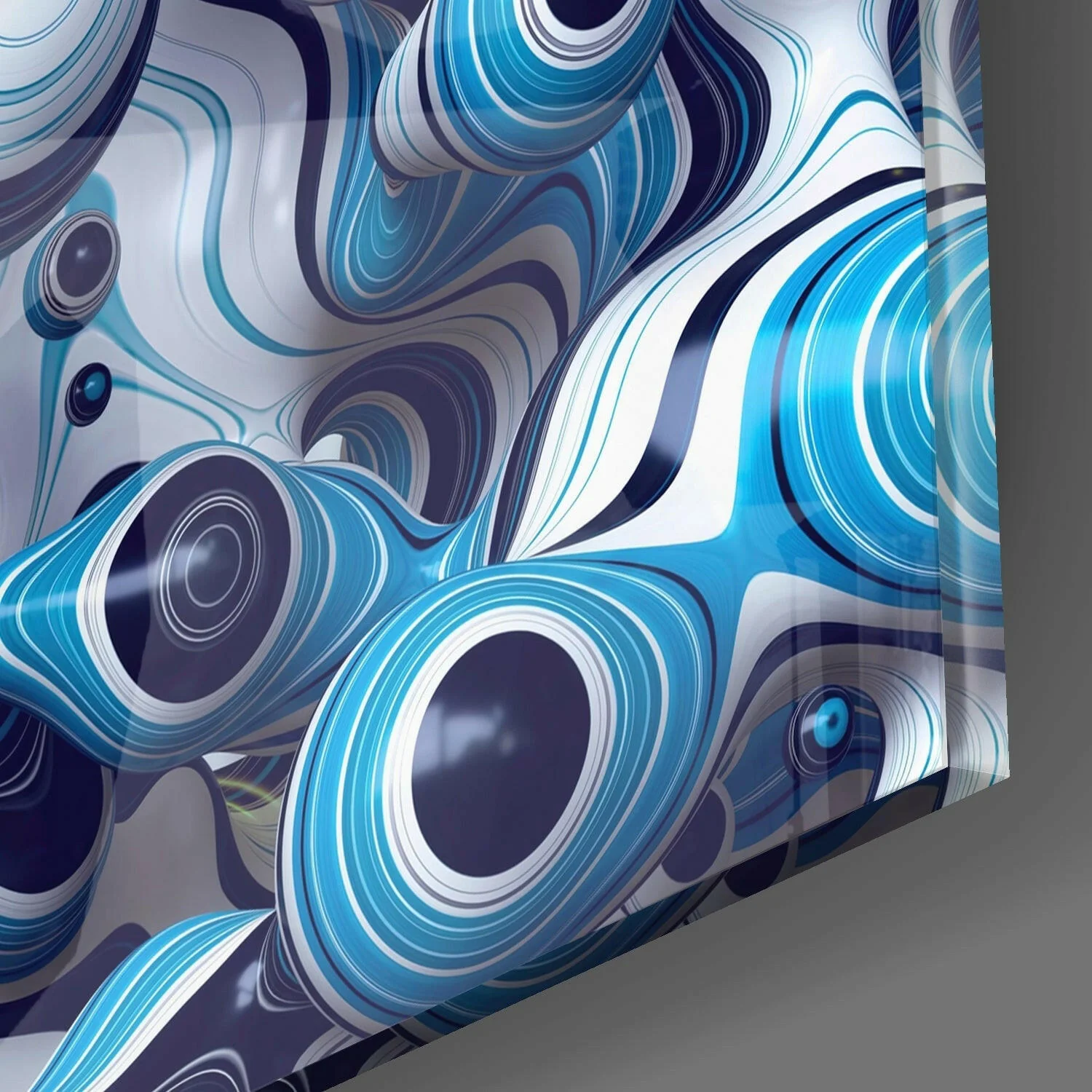 Blue Balls Glass Wall Art - Image 2