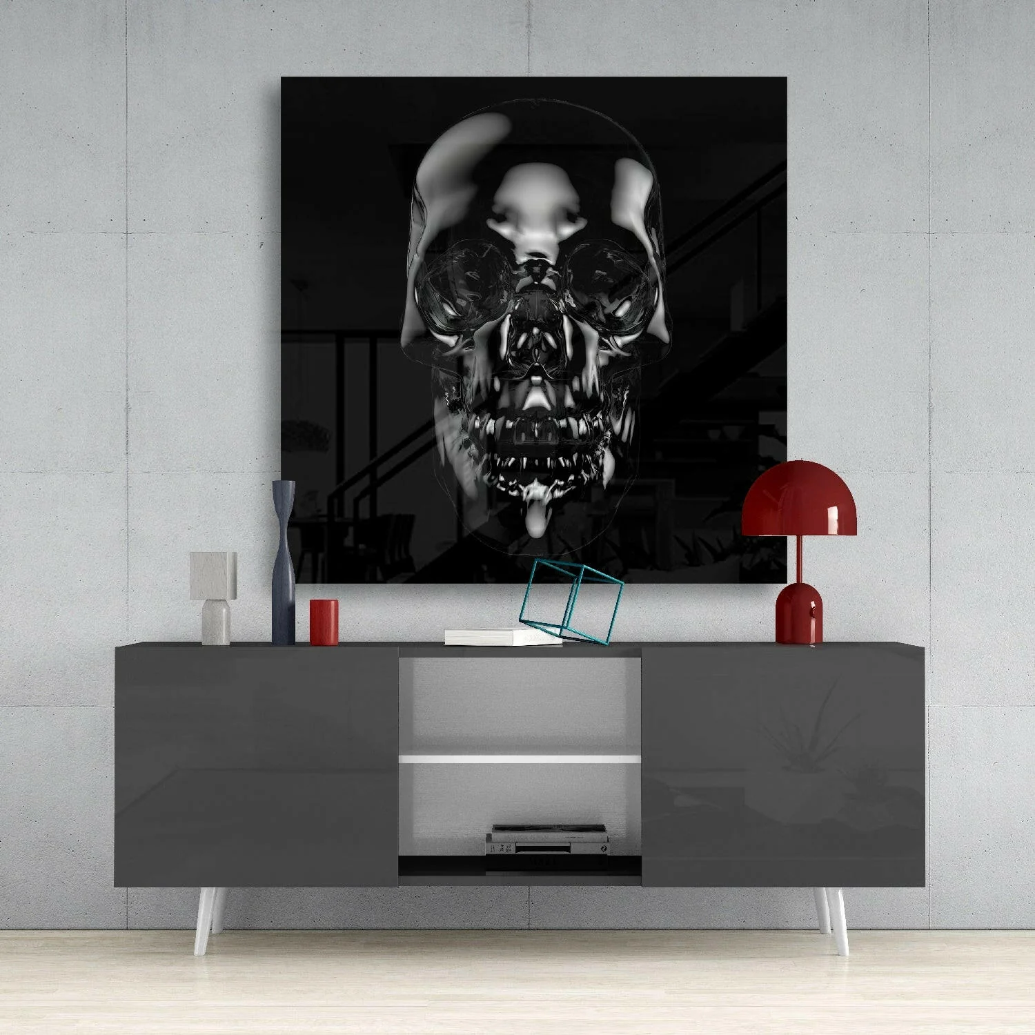 Skull Glass Wall Art - Image 4