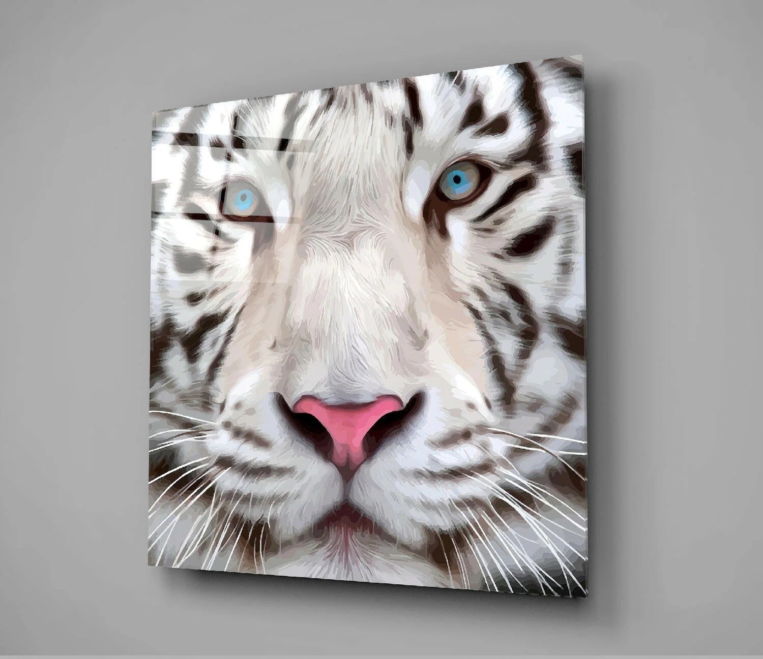 White Tiger Glass Wall Art - Image 3