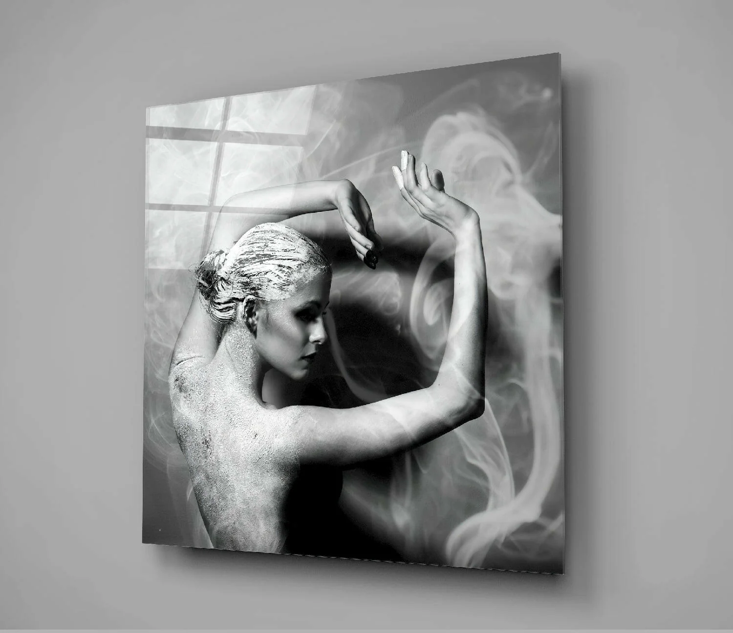 Smoke Dancing Glass Wall Art - Image 3