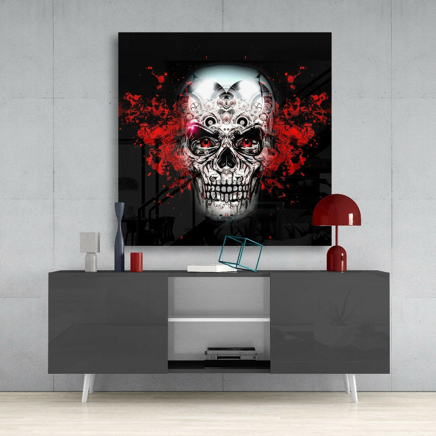 Skull Glass Wall Art - Image 4