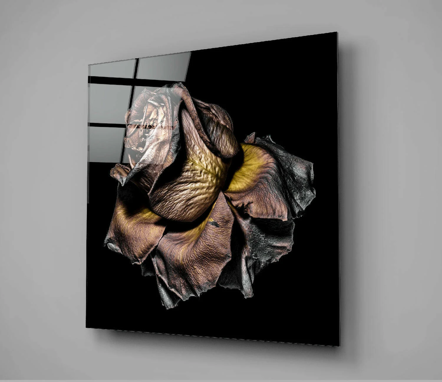 Dried Rose Glass Wall Art - Image 3