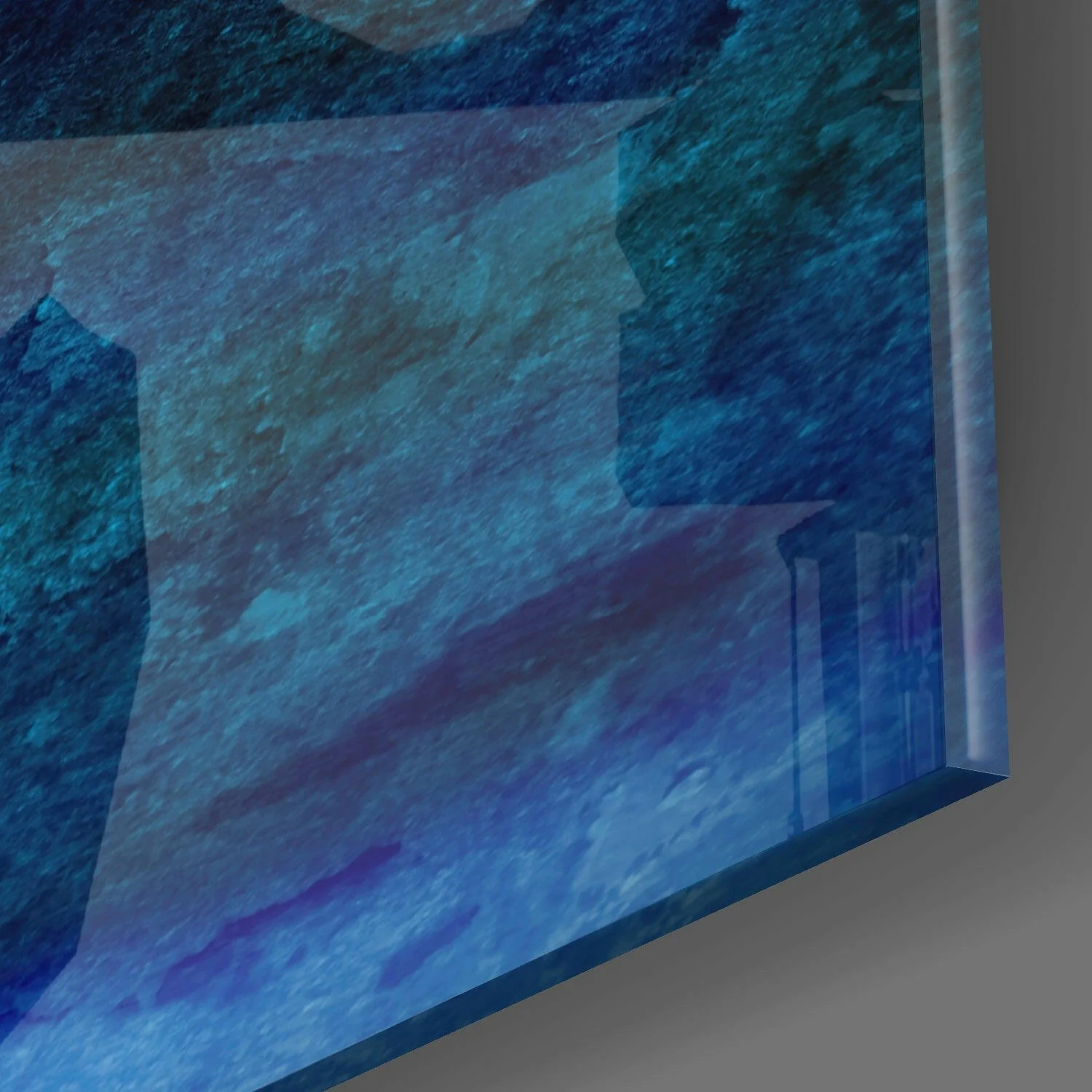 Shades of Blue Glass Wall Art - Image 2