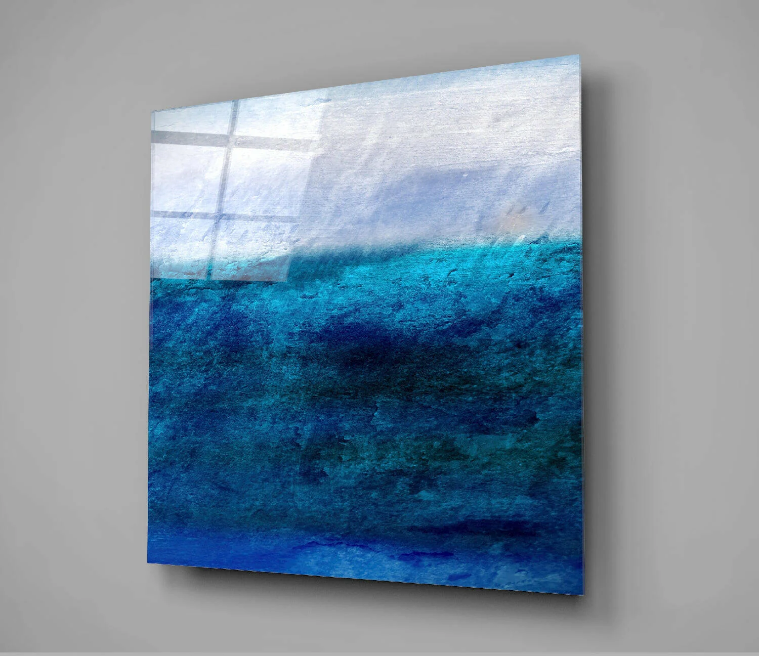 Shades of Blue Glass Wall Art - Image 3
