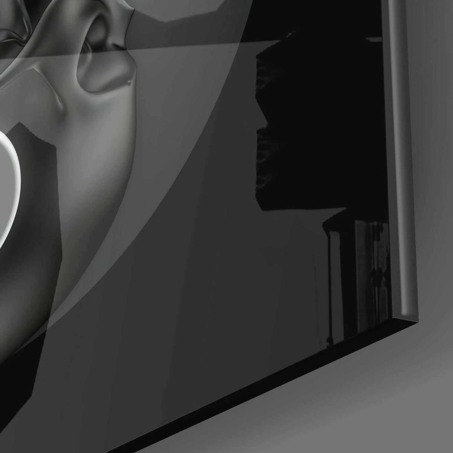 Black and White Glass Wall Art - Image 2