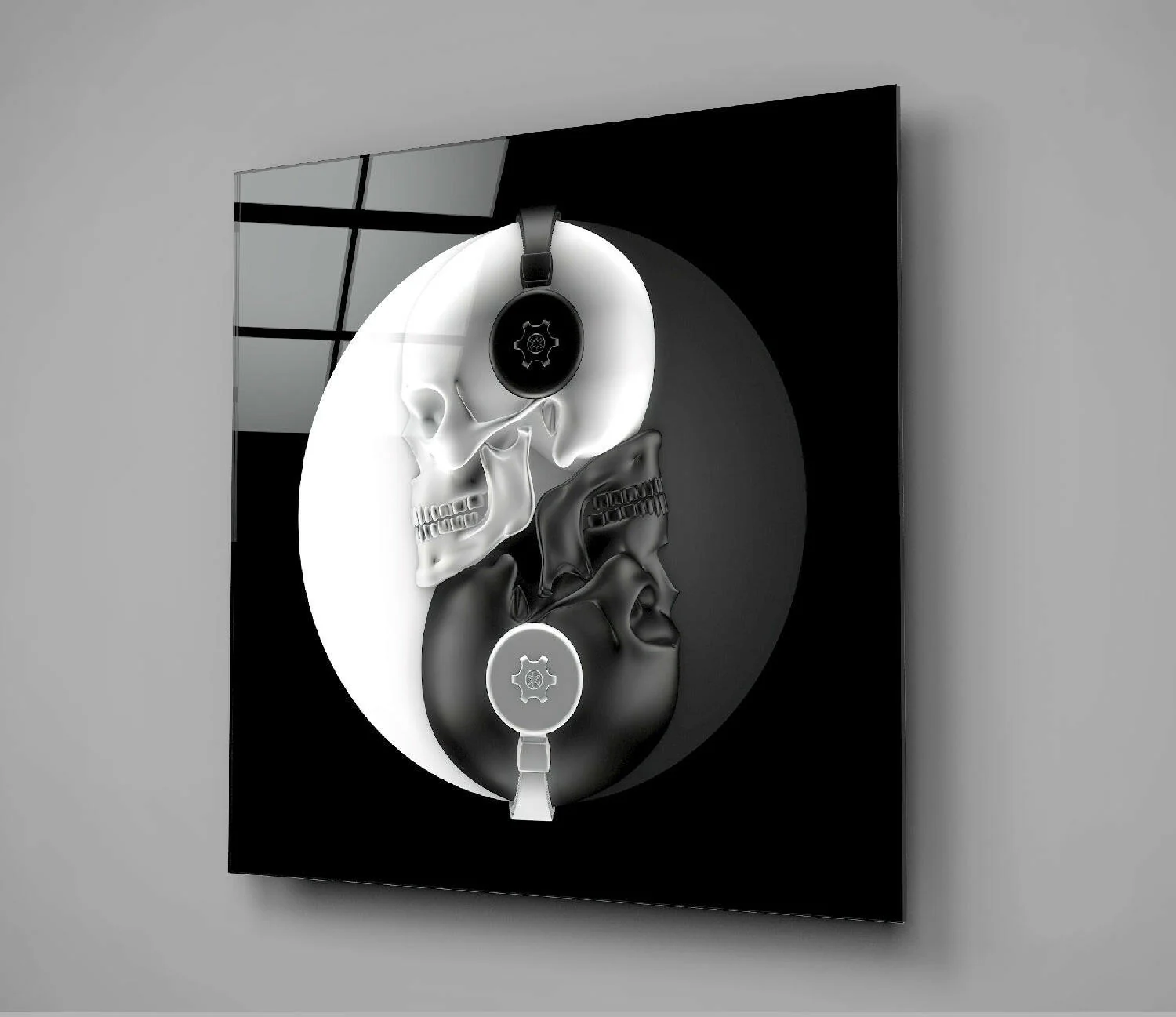Black and White Glass Wall Art - Image 3