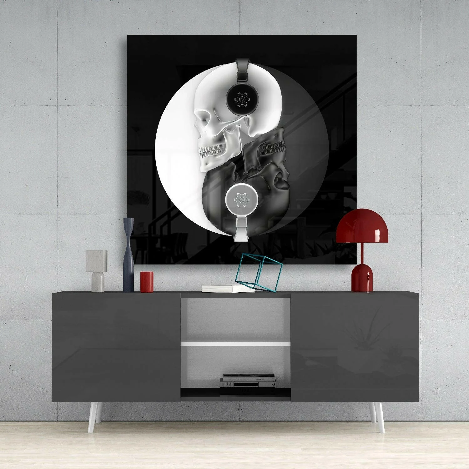 Black and White Glass Wall Art - Image 4