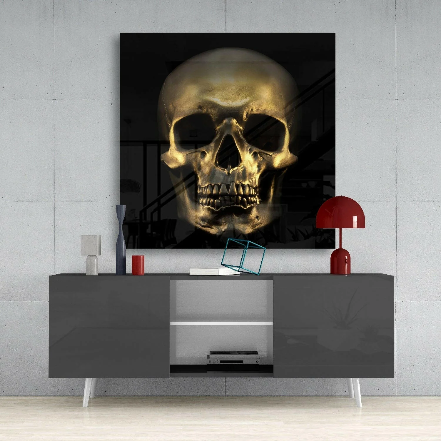 Skull Glass Wall Art - Image 4