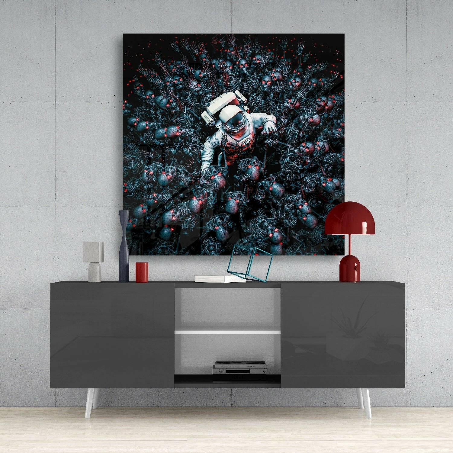 Android Cemetery Glass Wall Art - Image 4
