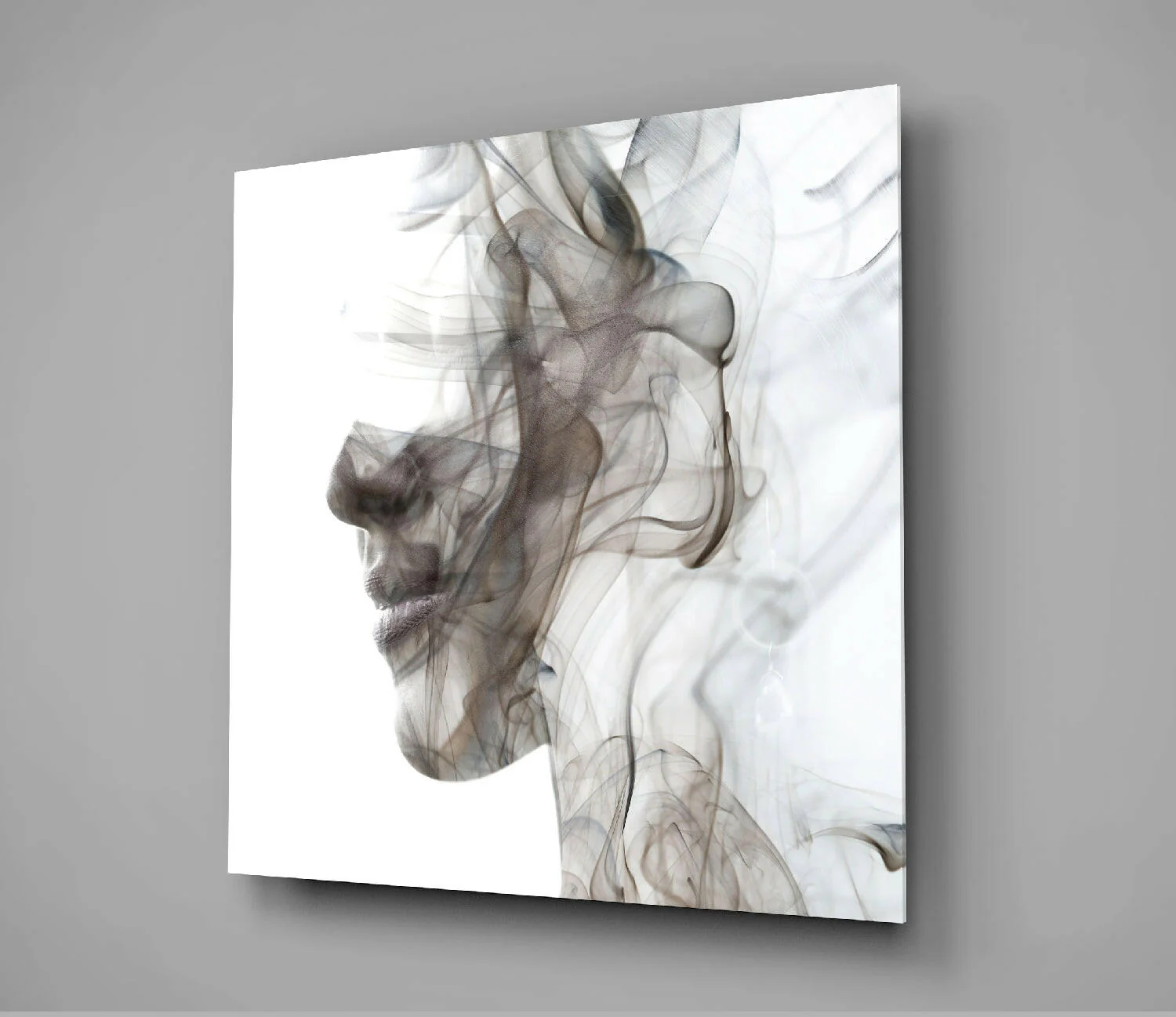 Smoke Face Glass Wall Art - Image 3