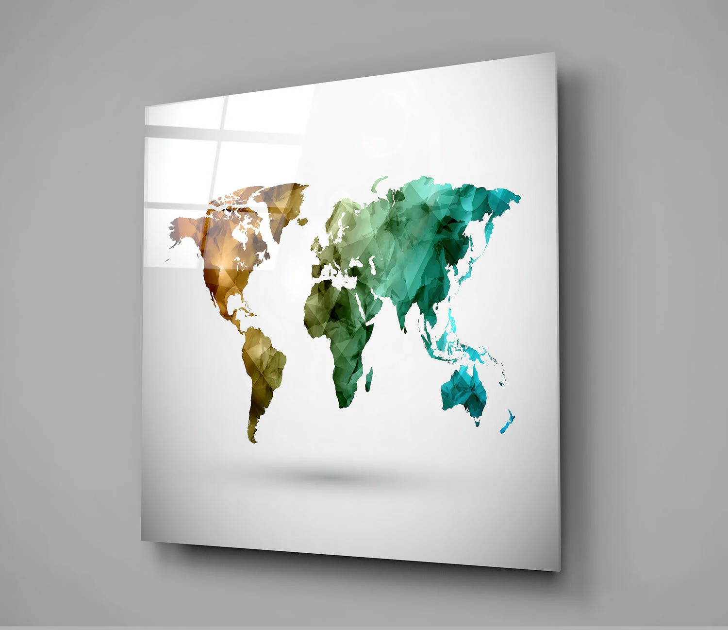 World Map Glass Wall Art - Image 2