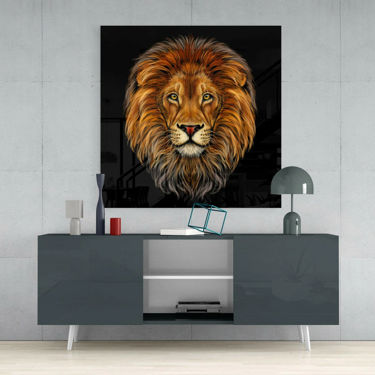 Lion Glass Wall Art - Image 4