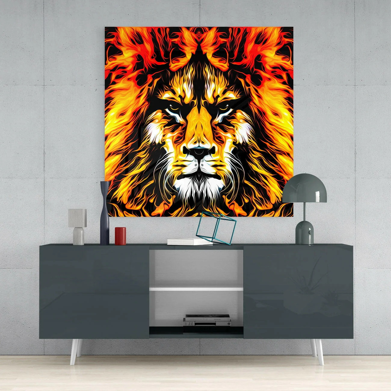 Lion Glass Wall Art - Image 4
